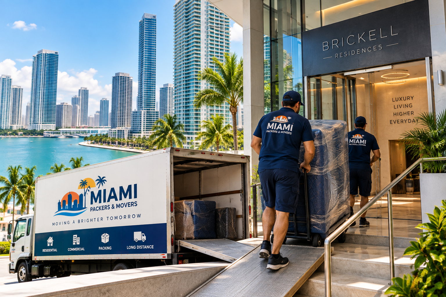 Miami high rise moving