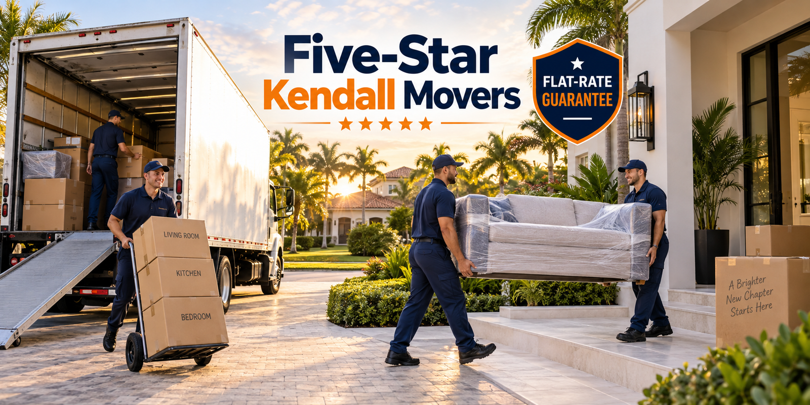 Miami professional movers loading a moving truck