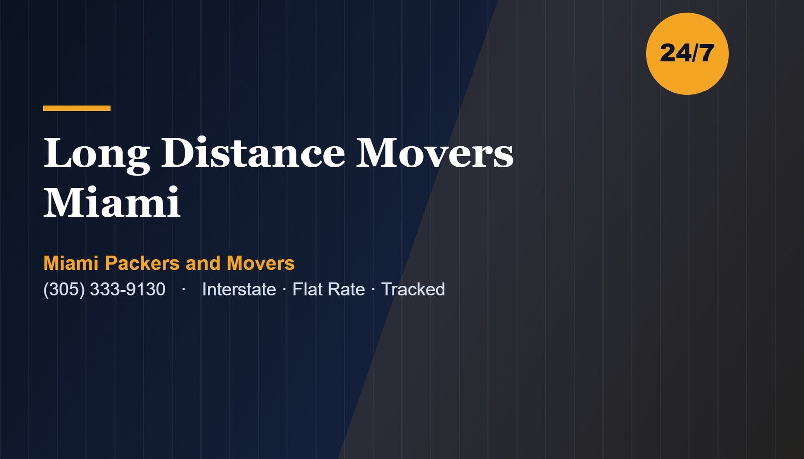 Long Distance Movers Miami