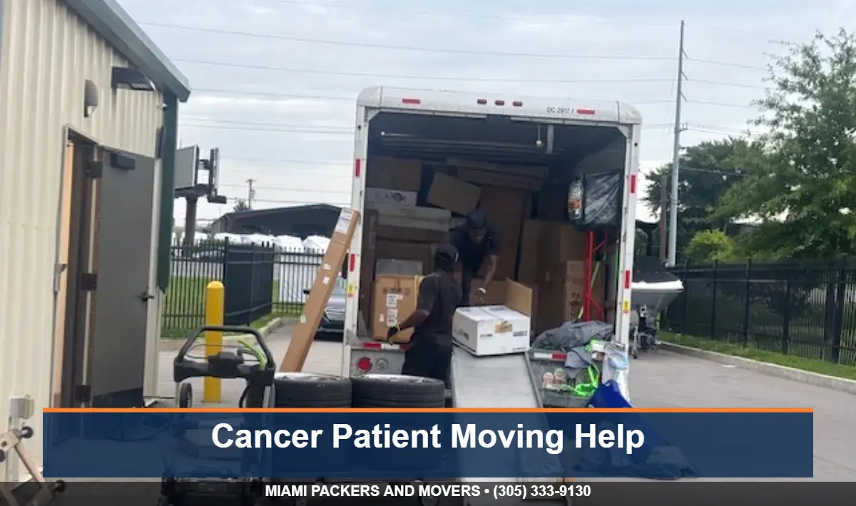 JM Moving crew loading a box truck for a Miami-Dade move